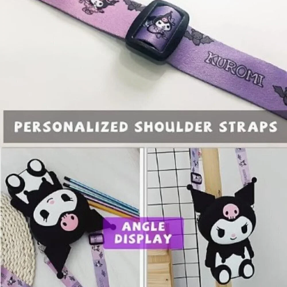 NEW Sanrio Kuromi Silicone Crossbody Bag Purse Detachable Strap Anime NWOT